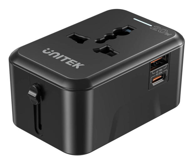 UNITEK Ładowarka podróżna EU/US/UK/AUS PD 20 W P1120ABK01 - 1337795 - zdjęcie